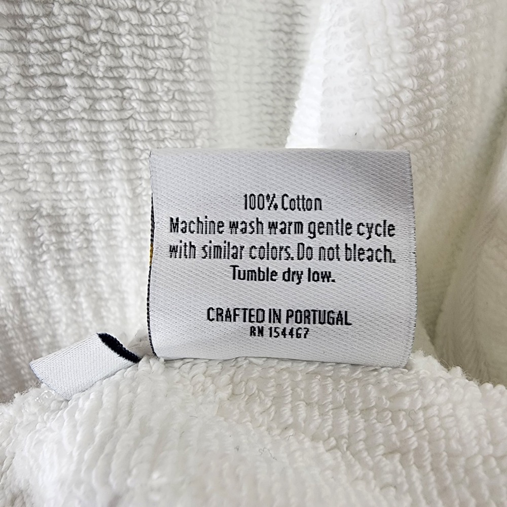 Riley Home Hooded Waffle Robe Womens M White Heavyweight Cotton Okeo-Tex EUC - Picture 13 of 13